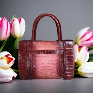 NWOT NANCY GONZALEZ TOTE BAG OMBRAY DOUBLE HANDLE CROCODILE MOTHERS DAY GIFT